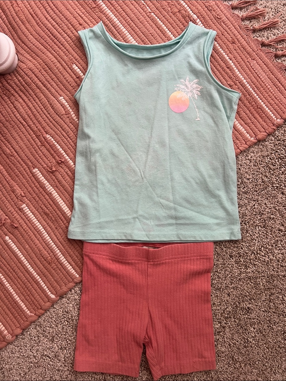 Greyson Kids Two-Piece Set in Mint Green & Terracotta
